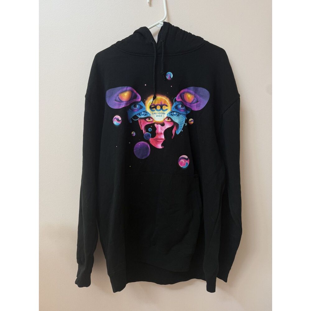 EDC Las Vegas 2023 Official Lineup Hoodie Unisex Size XL Festival Merch NWOT
